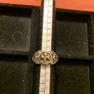 Celtic Clover Ring Sterling Silver Size 5 Peter Stone